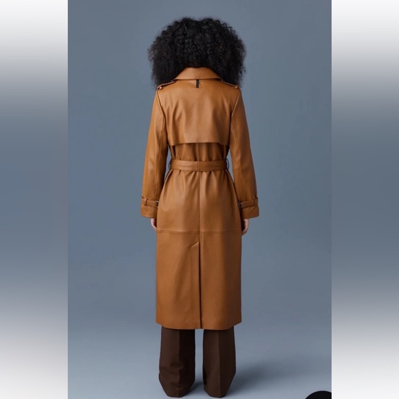 Mackage GAEL-Z Leather trench coat with belt - Picture 5 of 11